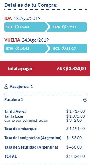 Tarifas Ultra low cost para vuelos Nacionales y a Santiago de Chile