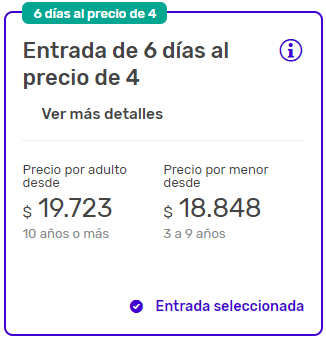 6 días al precio de 4 en Walt Disney World