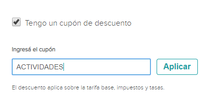 descuento en actividades de cualquier destino