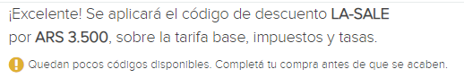 actualizado descuento en vuelos a Estados Unidos y Caribe cuotas sin interés