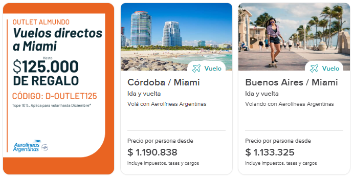 vuelos a miami desde buenos aires, cordoba y rosario