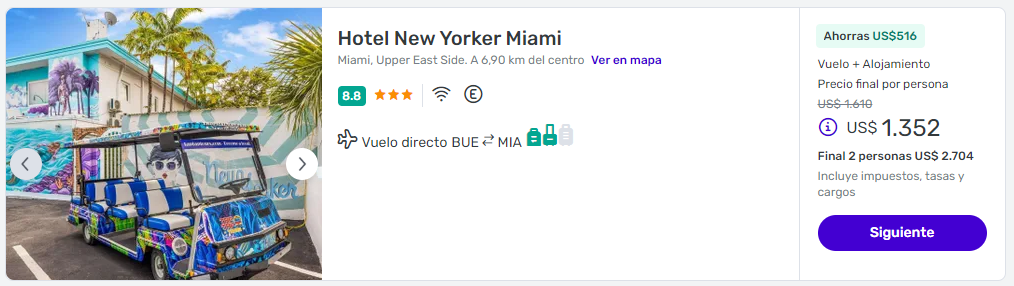 viaje completo a miami