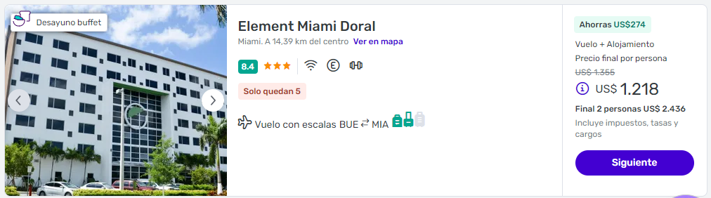 viaje completo a miami