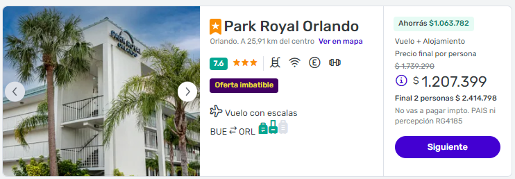 viaje completo a orlando