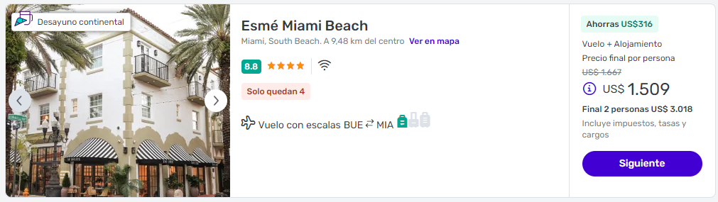 viaje completo a miami