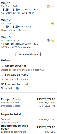 vuelos a londres y paris desde buenos aires