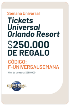 cupon de descuento tickets universal