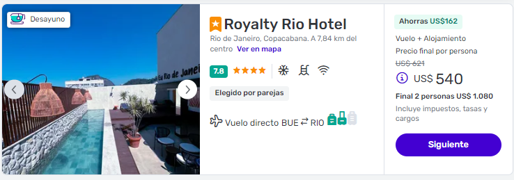 paquetes a rio