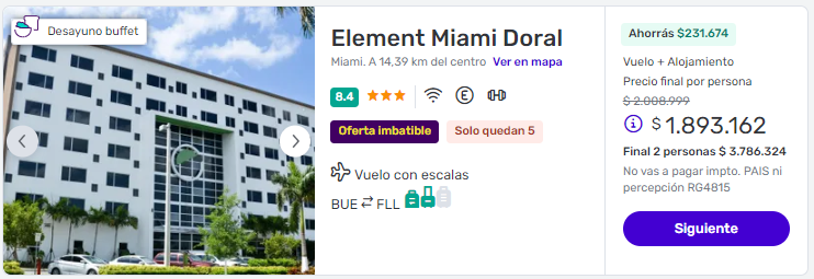 viaje completo a miami