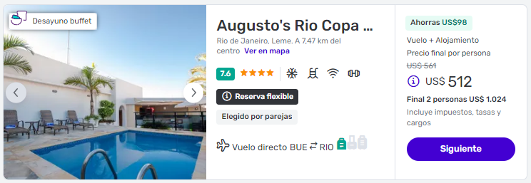 paquete a rio