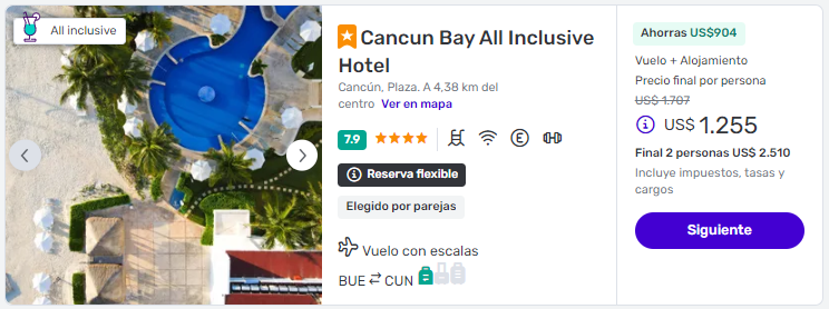 viaje completo a cancun