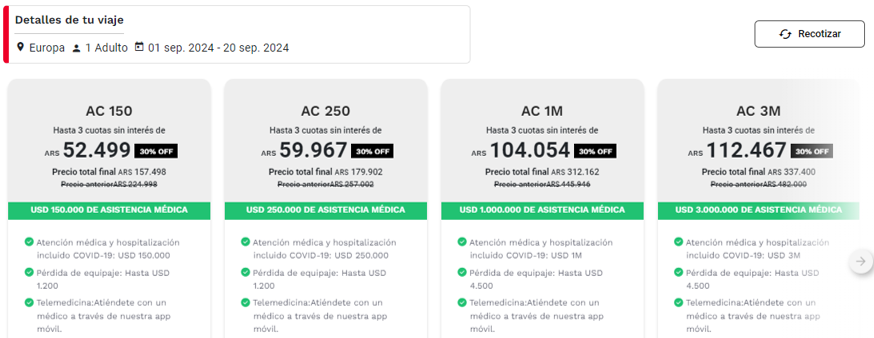 cotizacion de asistencia al viajero