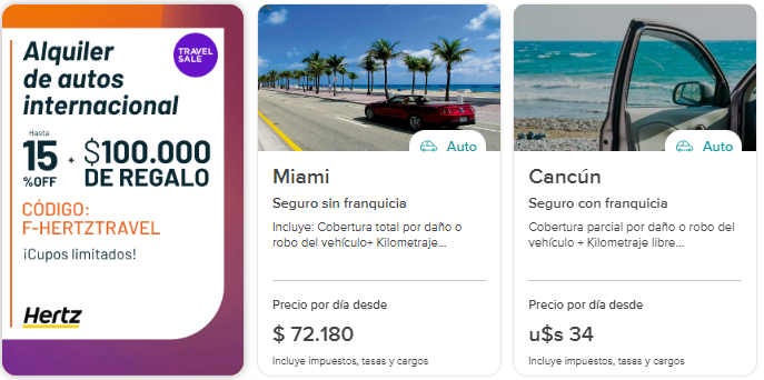 cupon de descuento para alquiler de auto en estados unidos y mexico