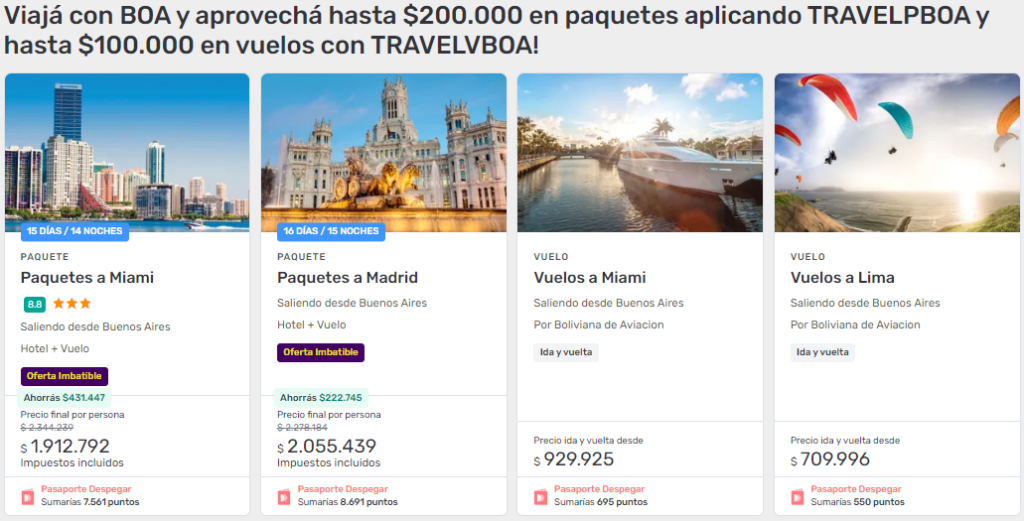 cupon de descuento de boliviana de aviacion