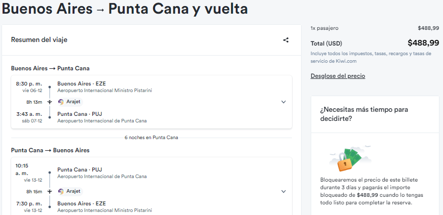 VUELOS A PUNTA CANA DESDE BUENOS AIRES