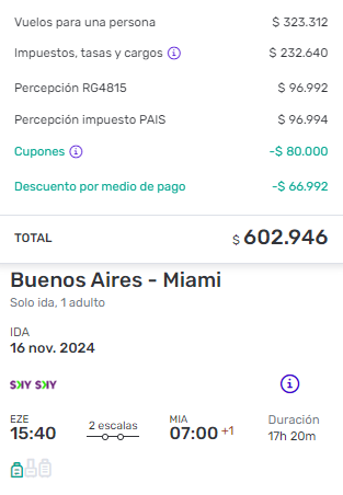 vuelos de buenos aires a miami