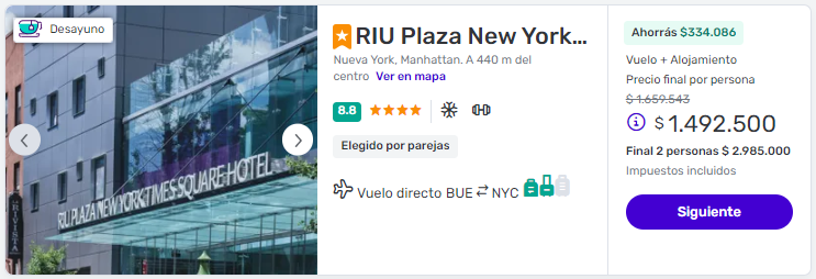 viaje completo a nueva york