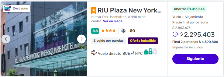 viaje completo a nueva york