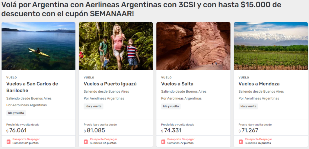 vuelos de aerolineas argentinas nacionales