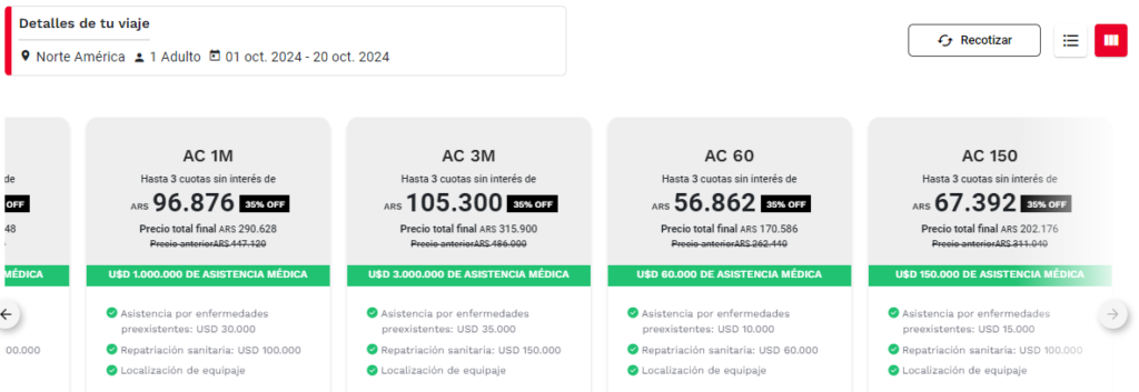 cotizador asistencia al viajero