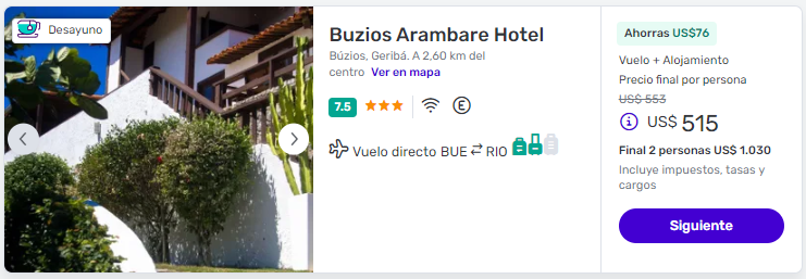 ¡Búzios en Verano! ð Paquetes de una semana a partir de U$D 488 desde Buenos Aires 