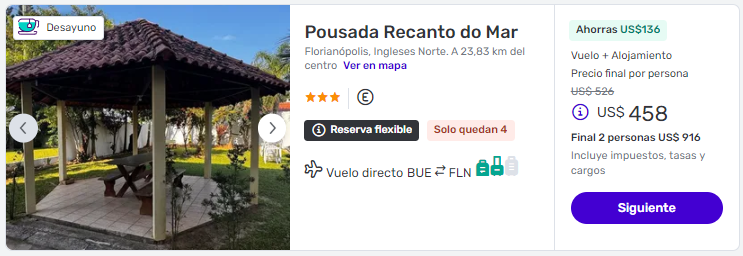 Paquetes a Florianópolis en Hoteles muy cerca de la playa