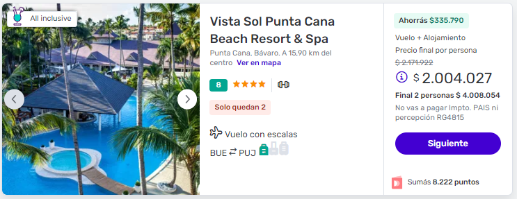 vijae completo a punta Cana