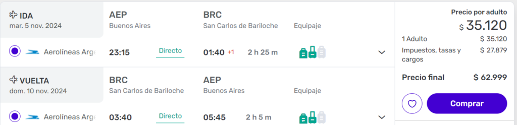 Vuelos baratos a Bariloche ð️ a partir de AR$ 62.999 desde Buenos Aires ✈️