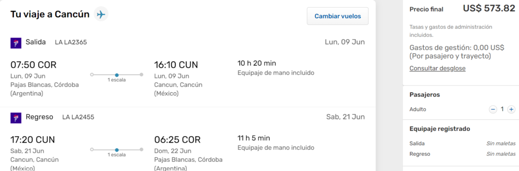 Vuelos a Cancún ð️ a partir de U$D 574 con carry on desde Córdoba ✈️