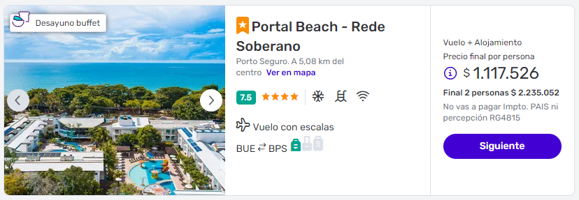 viaje completo a Porto Seguro