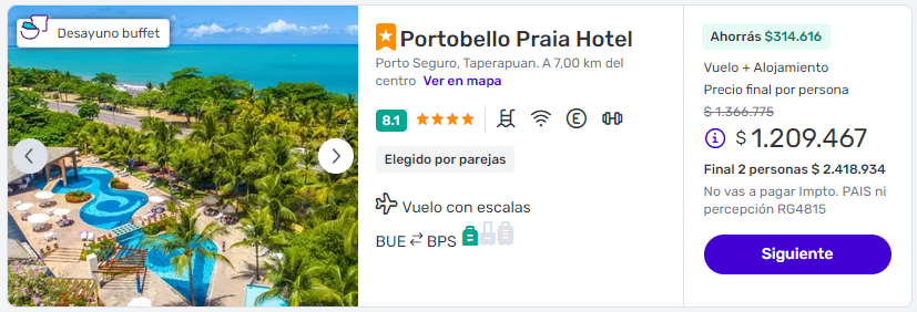 viaje completo a Porto Seguro