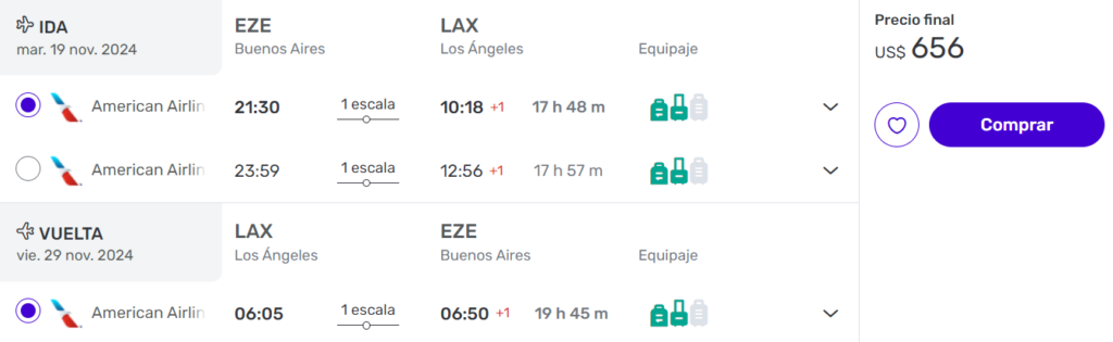 Buenas tarifas a Los Ángeles ð a partir de U$D 656 desde Buenos Aires ✈️