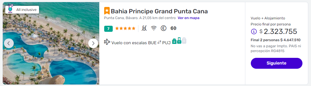 viaje completo a punta cana