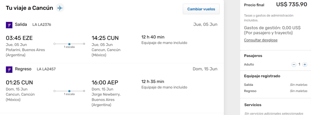 Excelentes tarifas a Cancún, con carry on, a partir de U$D 736 desde Buenos Aires ð️✈️