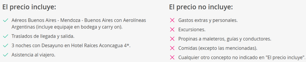 Paquete a Mendoza con aéreos, alojamiento 4 ⭐ , traslados y asistencia a partir de AR$ 417.525 desde Bs. As.