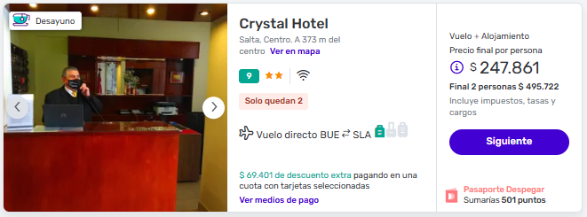 ¡BBB del día! Paquetes a Salta a partir de AR$ 194.692 desde Buenos Aires ð¦