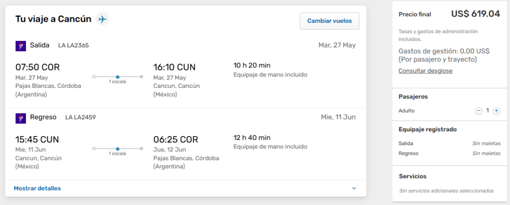 Vuelos baratos a Cancún desde Córdoba o Mendoza