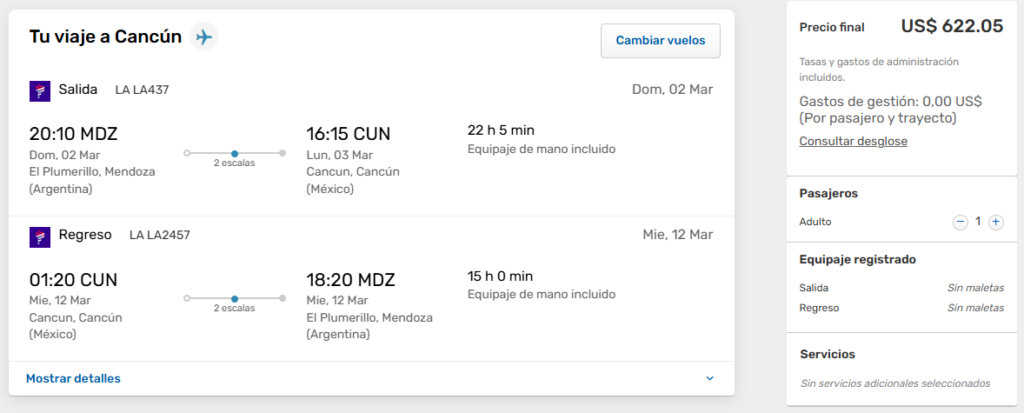 Vuelos baratos a Cancún desde Córdoba o Mendoza