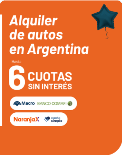 cuotas sin interés en alquiler de autos en Argentina