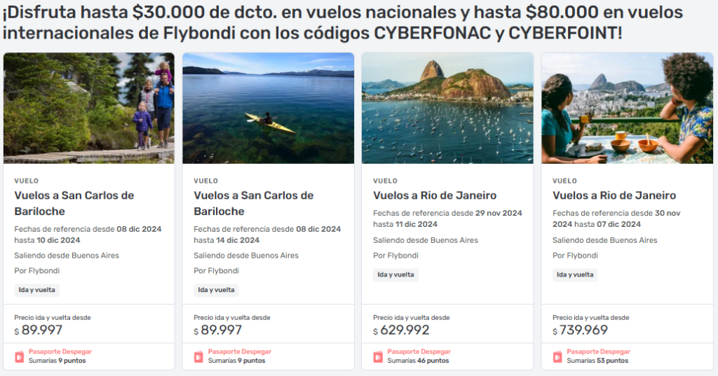 Cyber Monday Bariloche con Cuotas Sin Interés desde Buenos Aires