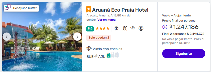 Paquetes a Aracajú