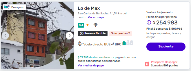 Viaje Completo a Bariloche en Cuotas Sin Interés