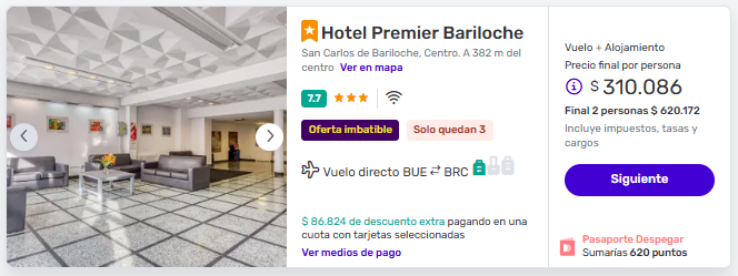 Viaje Completo a Bariloche en Cuotas Sin Interés