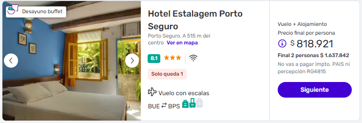 Paquetes a Porto Seguro