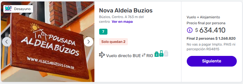 Paquetes a Buzios