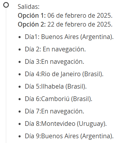 Cyber Monday Crucero por Brasil y Uruguay en verano con pensión completa desde Bs. As.