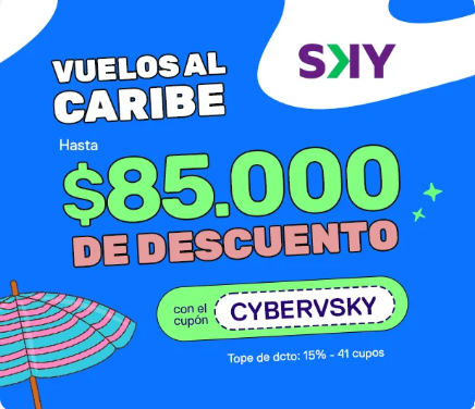 Cyber Monday descuento en vuelos al Caribe o a Santiago de Chile