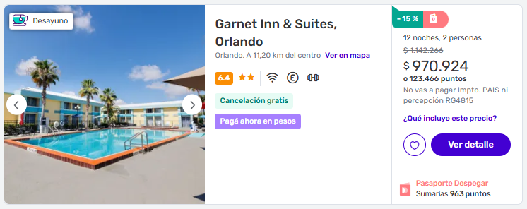 Hoteles en Orlando y Miami con estacionamiento