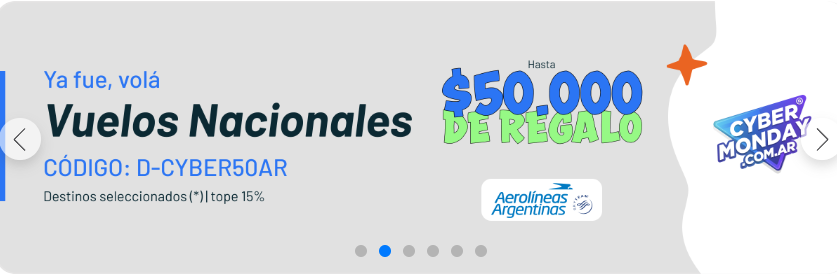 Cyber Monday descuento en vuelos nacionales