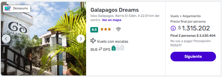 Paquetes a Galápagos